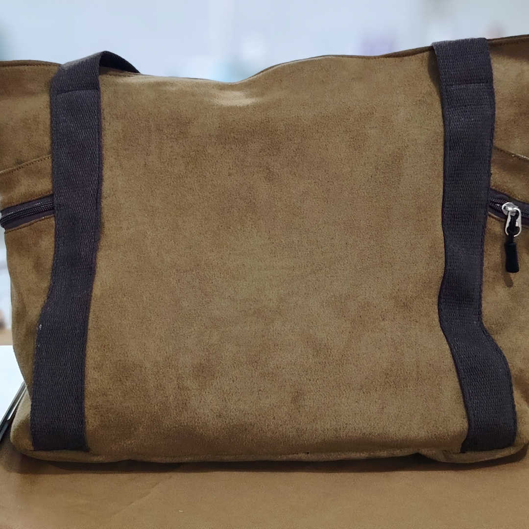 Premium Suede Laptop Tote Bag