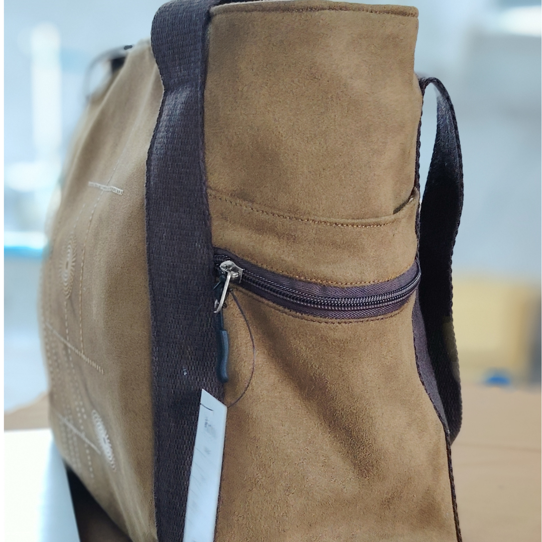 Premium Suede Laptop Tote Bag