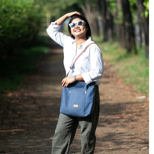 Denim Luxe Stylish Leather Bag