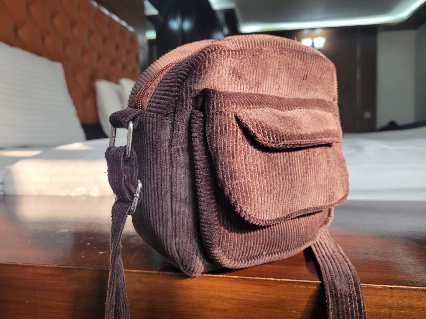 Stylish Corduroy Mini Bag
