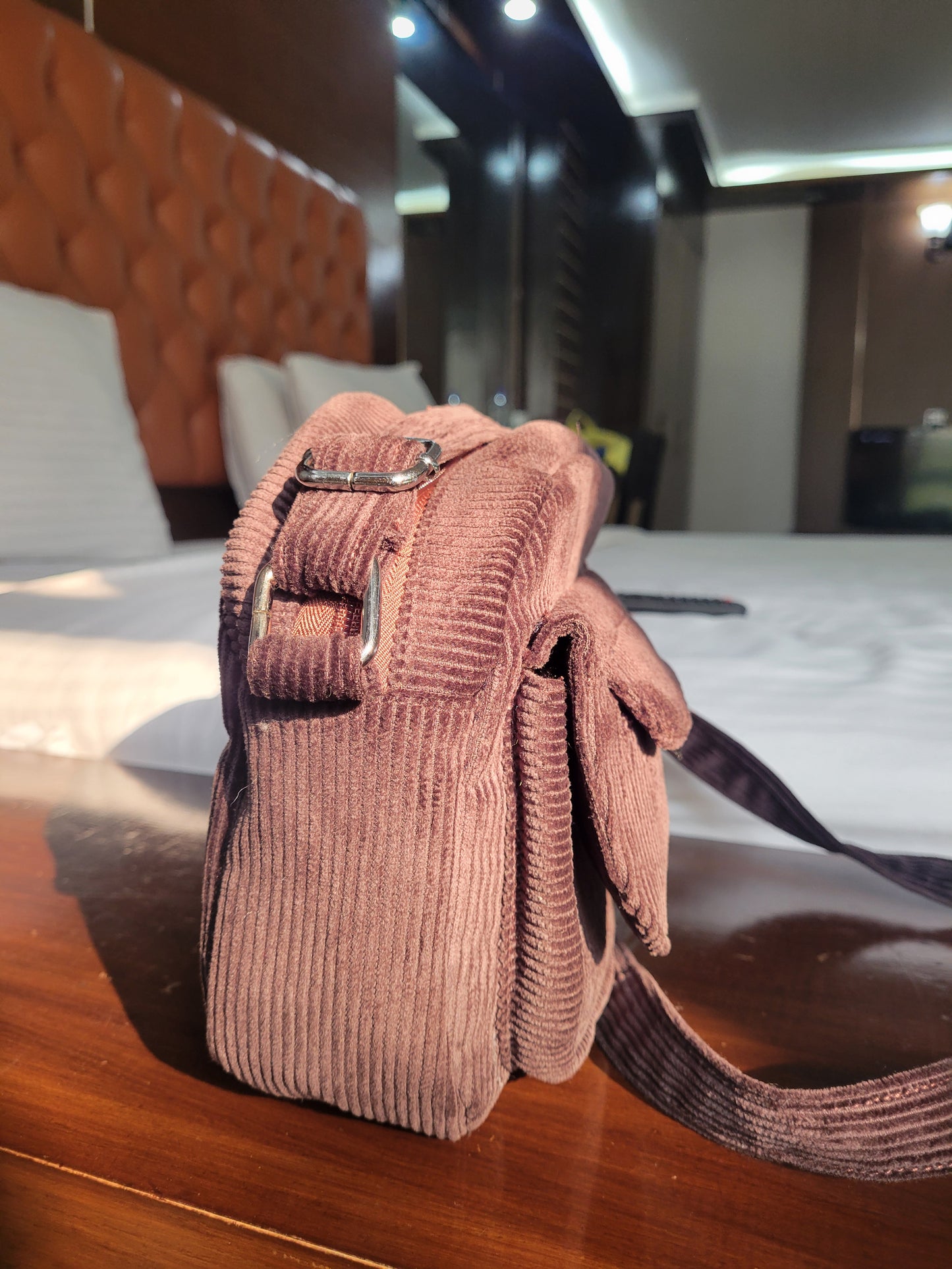 Stylish Corduroy Mini Bag