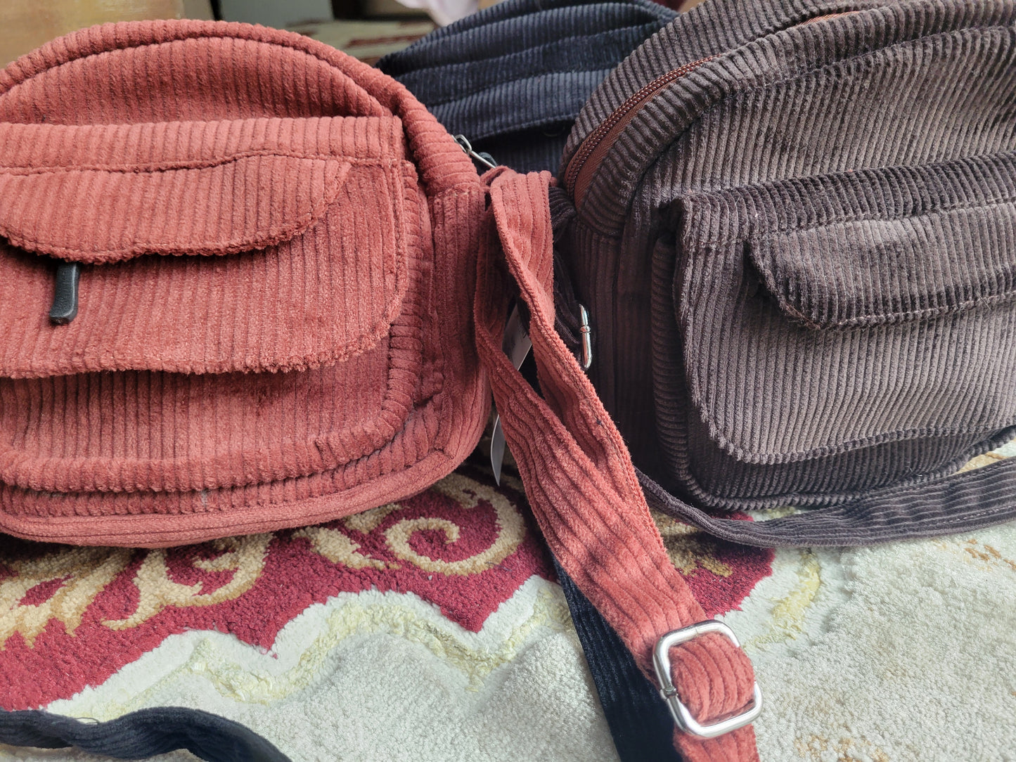 Stylish Corduroy Mini Bag