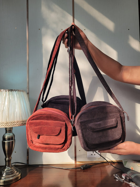Stylish Corduroy Mini Bag