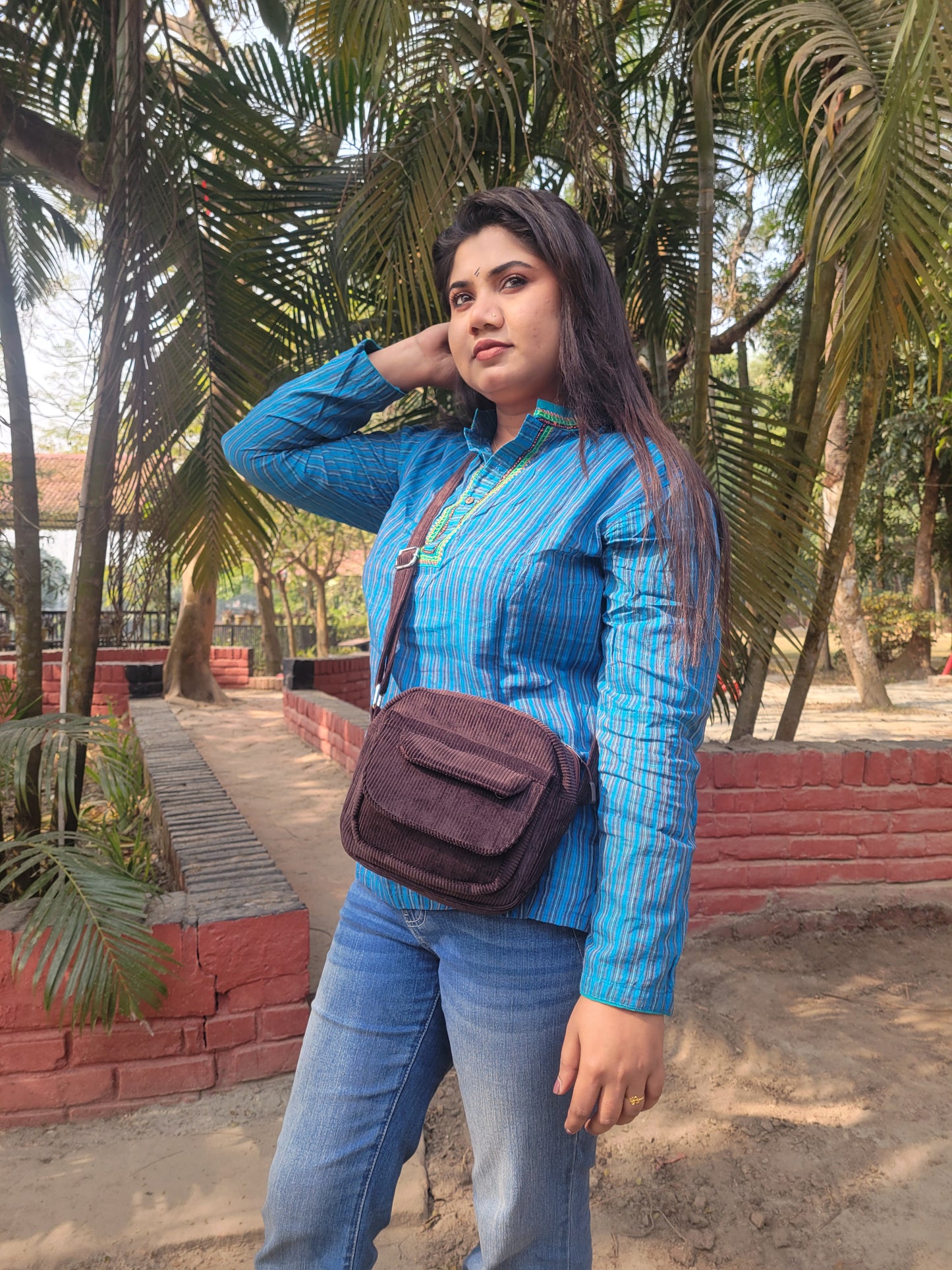 Stylish Corduroy Mini Bag