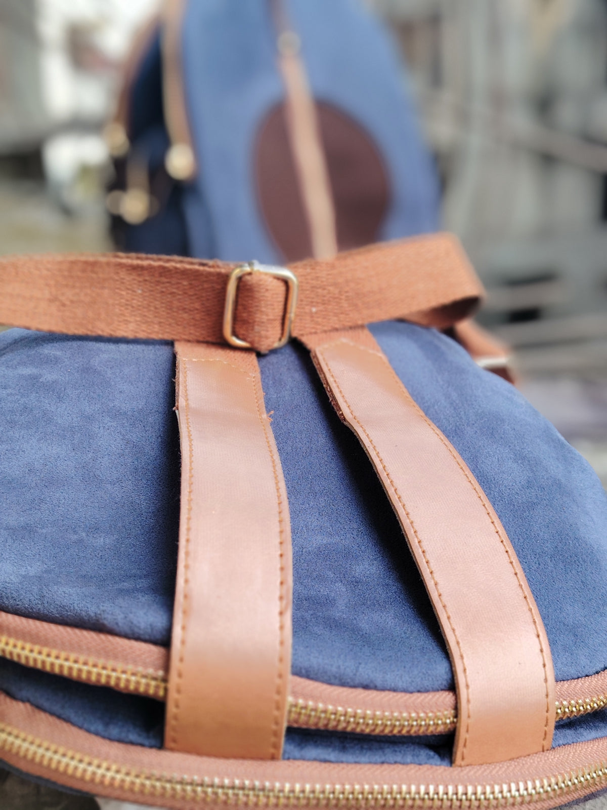 Bag pack Velvet fabric