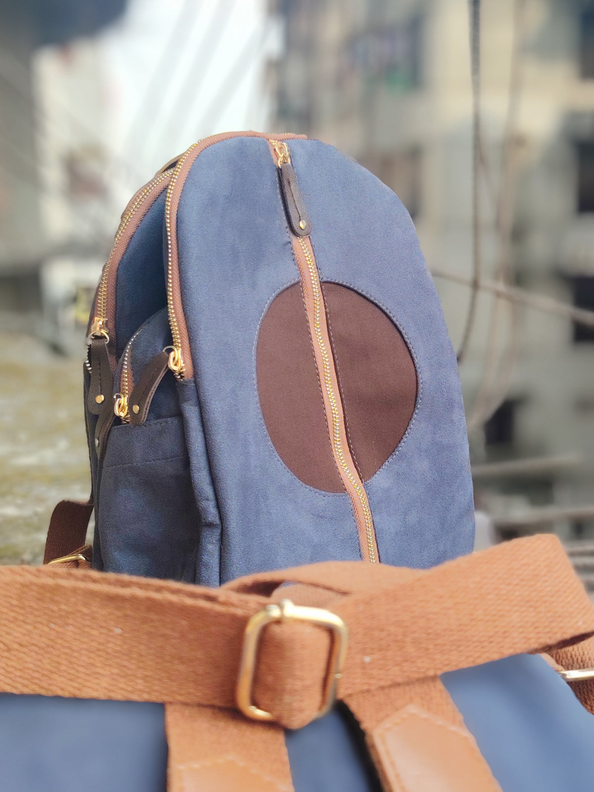 Bag pack Velvet fabric
