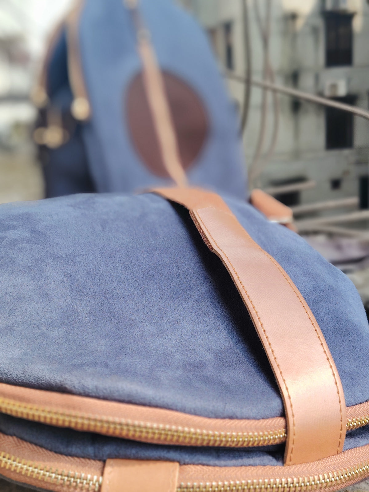 Bag pack Velvet fabric