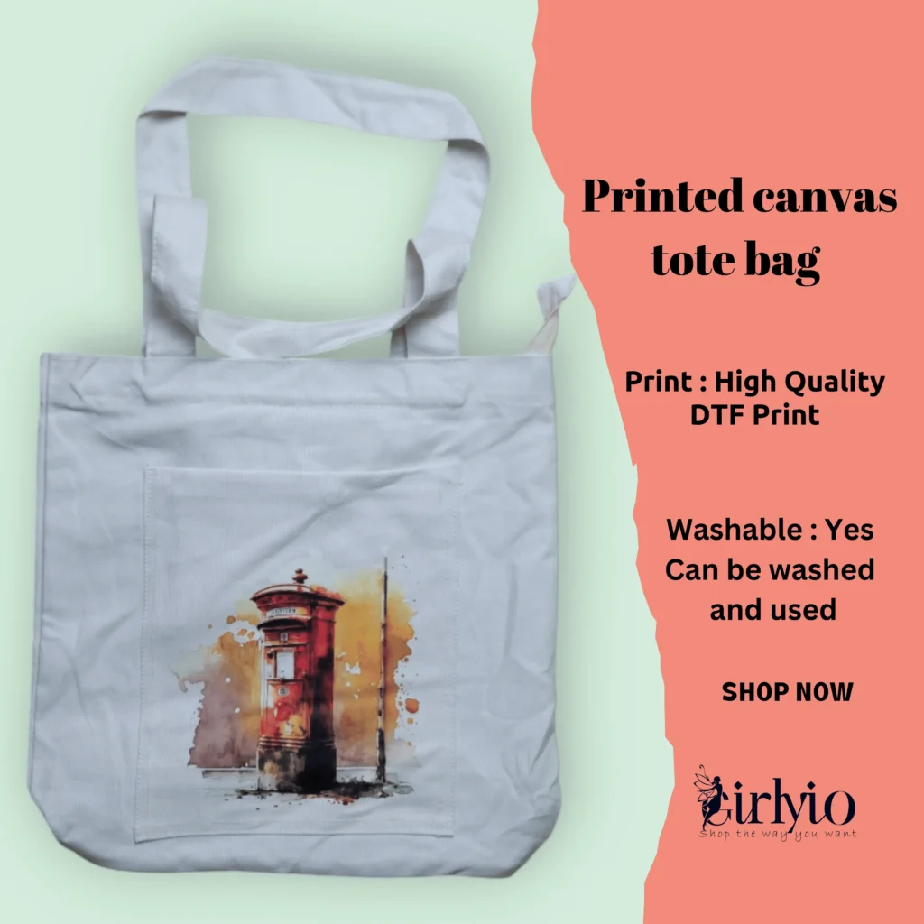 Printed Canvas Tote Bag