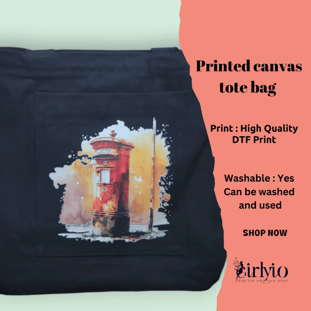 Printed Canvas Tote Bag