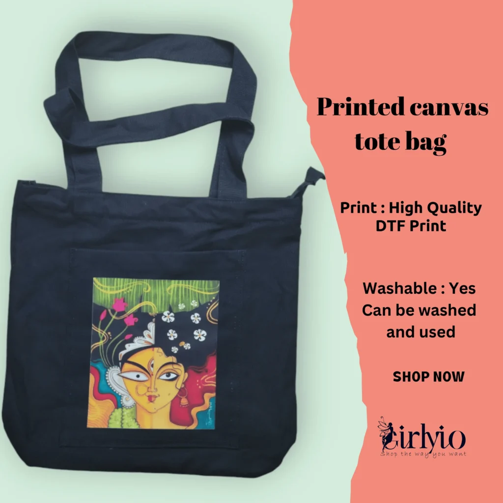 Printed Canvas Tote Bag