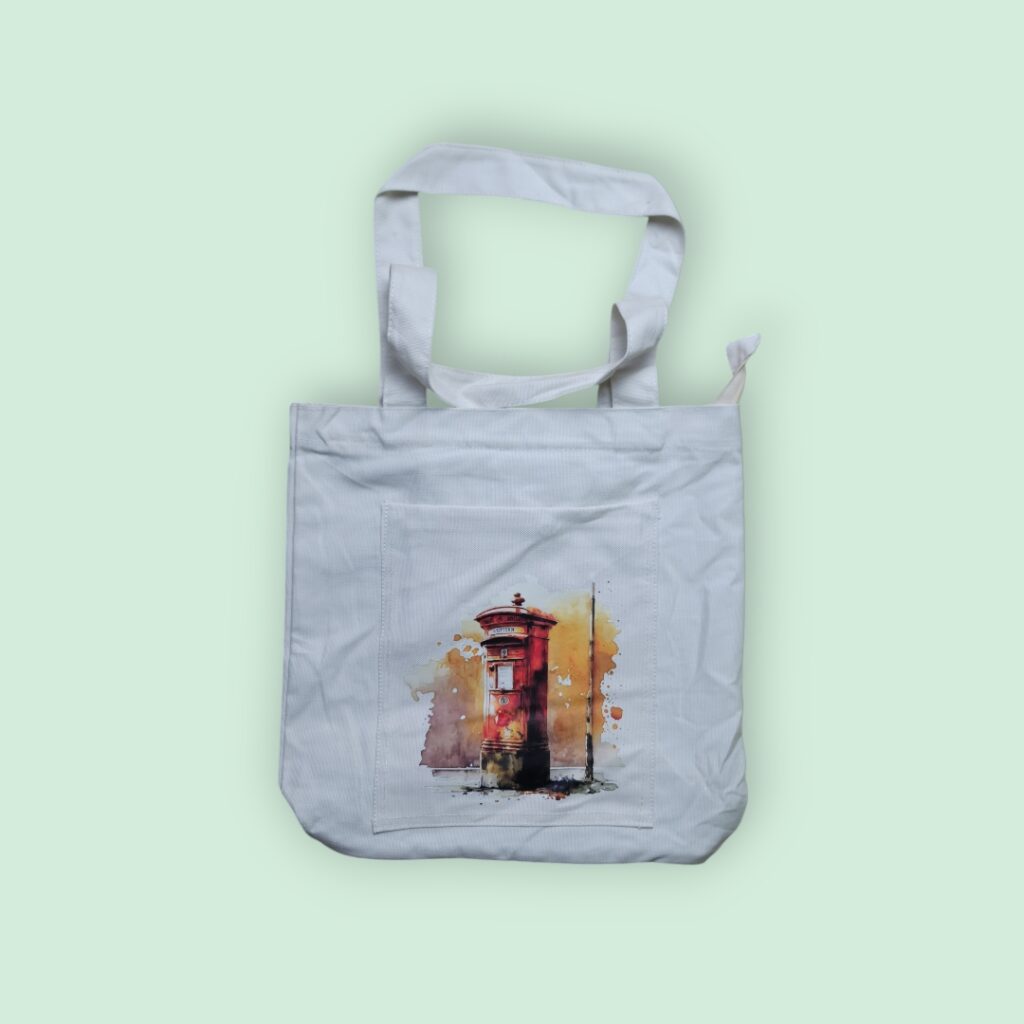 Printed Canvas Tote Bag