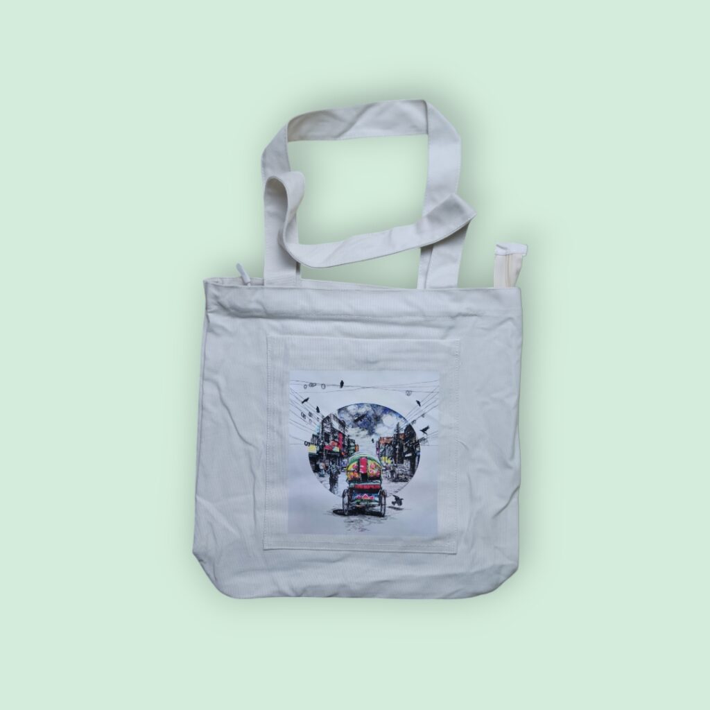 Printed Canvas Tote Bag