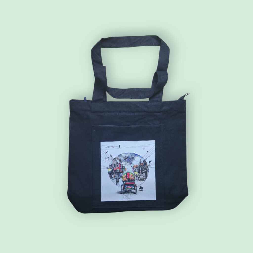 Printed Canvas Tote Bag